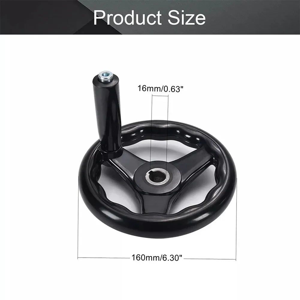 Imagem -04 - Torno de Fresagem Volante com Alça Giratória Roda de Mão de Raios para Fresadora Moedores de Tornos D125 200 100 160 mm 1pc