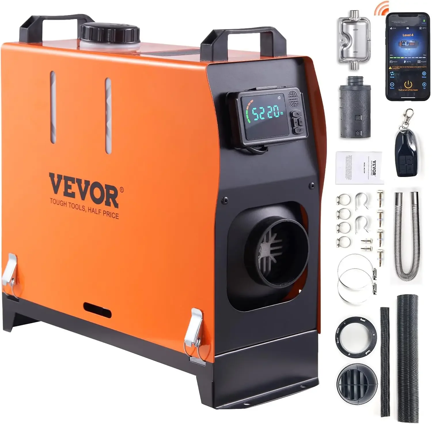 

8KW Diesel Heater All in One, Diesel Air Heater with Bluetooth App Control, Automatic Altitude Adjustment Max 18045 ft