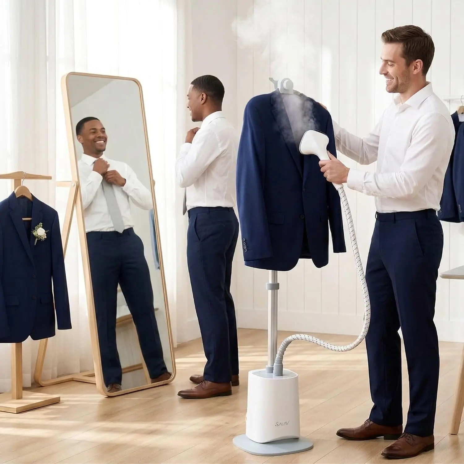 Garment Steamer with 10 Settings, Adjustable Ironing Board 1500W