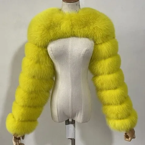 Abrigo elegante de piel sintética de zorro, abrigo elegante suave y cálido de piel sintética, abrigo de piel sintética grueso y cómodo de lujo, chaqueta de felpa acogedora y elegante