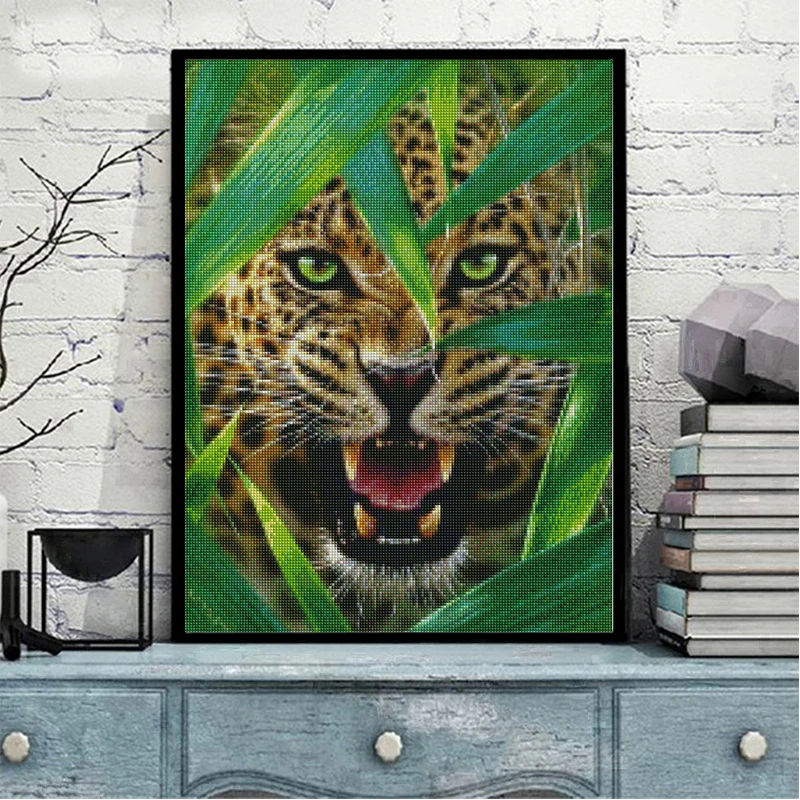 AB Diamond Painting Tiger Leopard Embroidery Animal DIY Mosaic 5D Drill New Arrival Wall Art Wall Stickers Home Decor