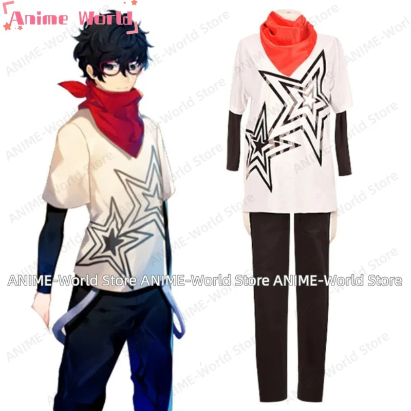 

《Custom Size》DLC Protagonist Akira Kurusu Ren Amamiya Cosplay Costume Halloween Party Suit