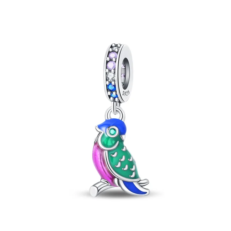 Silver Four-Leaf Clover Charms Beads for DIY