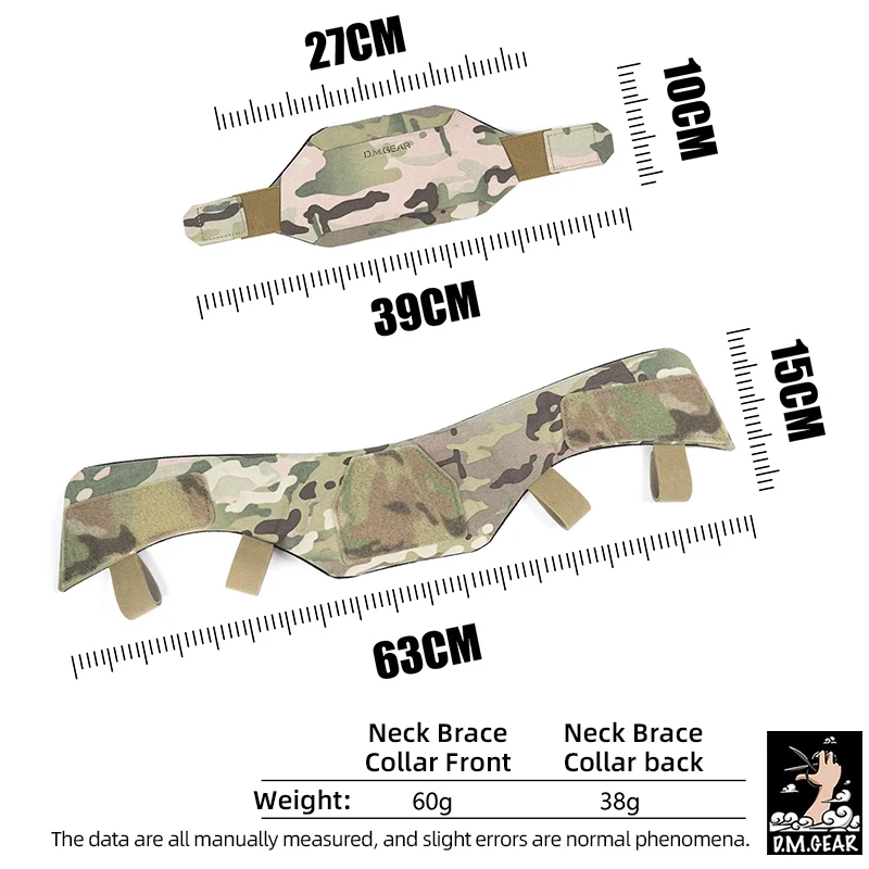 DMGear Tactical Vest Neck Guard Collar Protector 2.0 Tactical Airsoft Equipment Hunting Accessory for Jpc Avs Fcsk