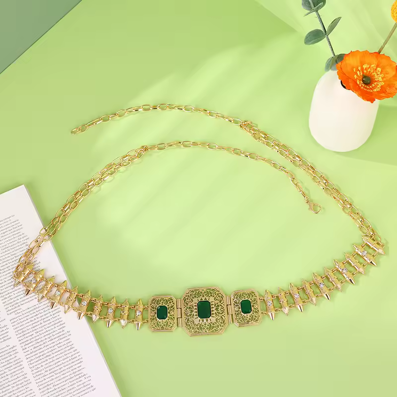 Moroccan Caftan Belt For Women Wedding Dress Gold Color Belly Chain Jewelry Arab Robe Bijoux Bridal Gift Lenght Adjustable - Image 8
