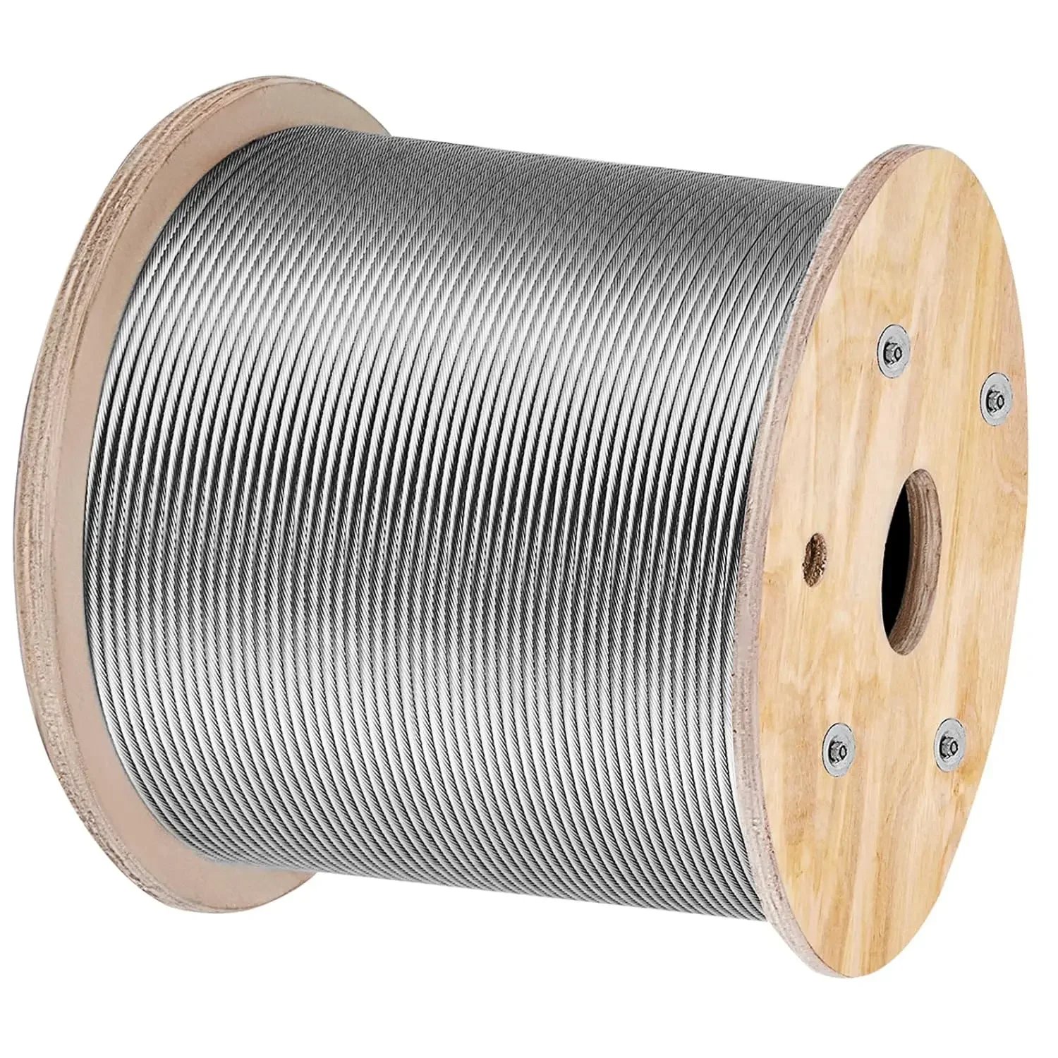 5/32 Stainless Steel Cable, 500FT T316 Wire Rope 1x19 Marine Grade Steel Cable