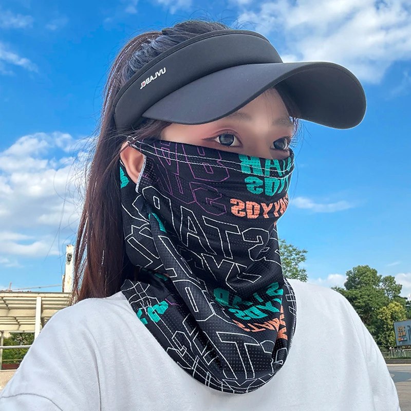 Fashion Sunscreen Mask For Men Women Summer Face Neck UV Protection Ear Scarf Hip Hop Outdoor Sports Cycling Bandana