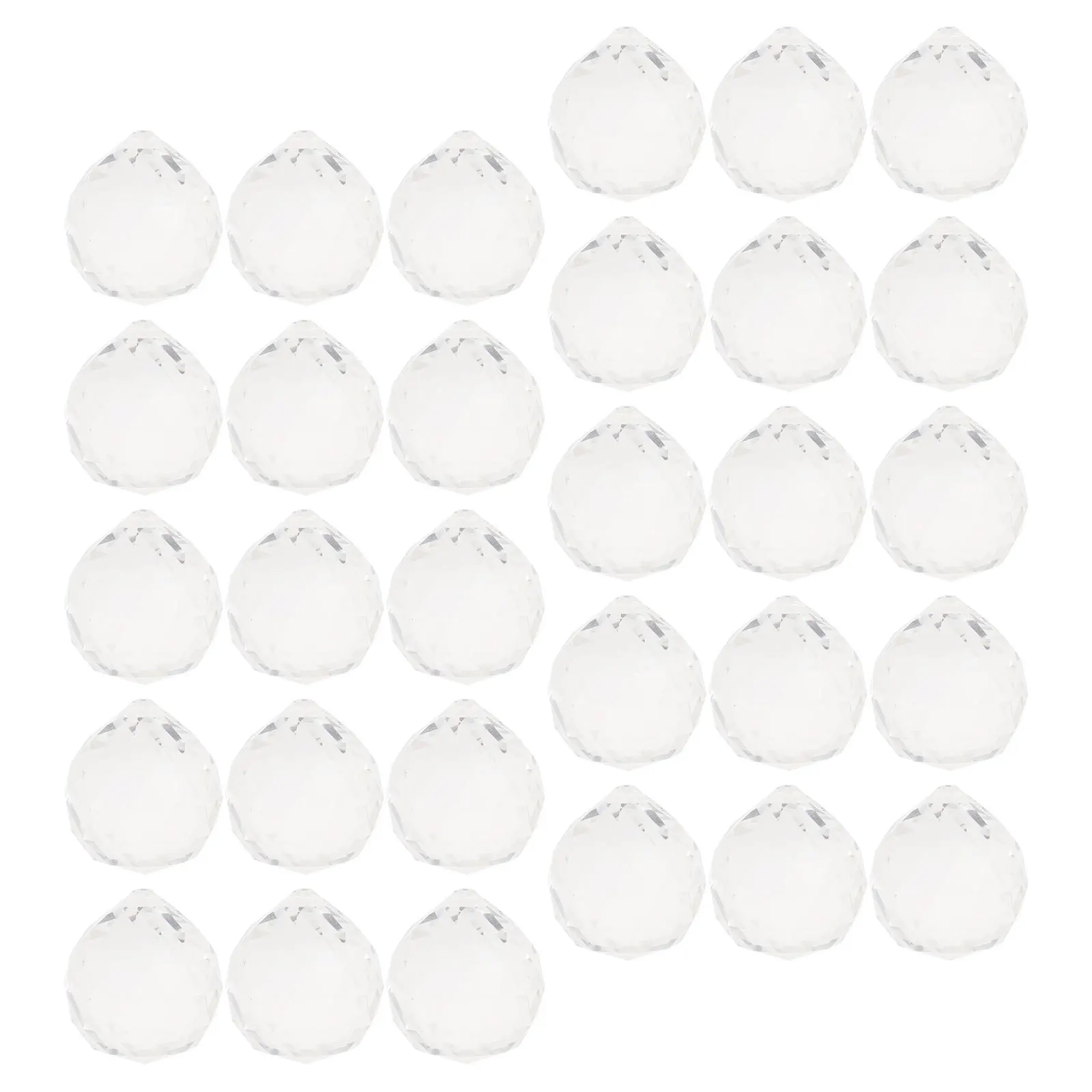 

30Pcs Crystal Sun Catcher Beads High Transparency Prism Suncatchers for Window Hanging Decor Indoor Home Light Reflector DIY
