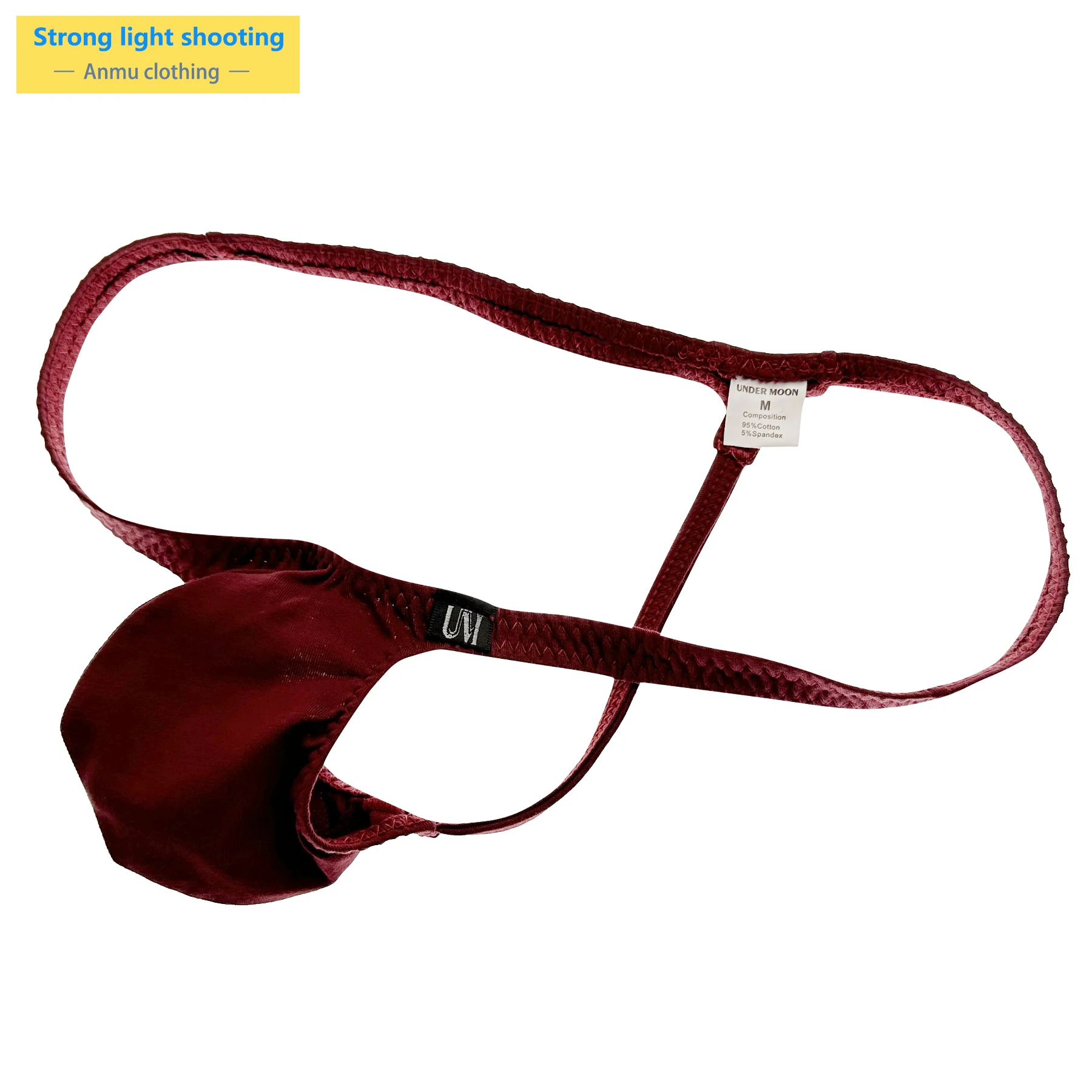 New Male Thong Skin-Friendly Sports Without Crotch Grateful Cotton Solid Color Underwear Low-Waist T-Top