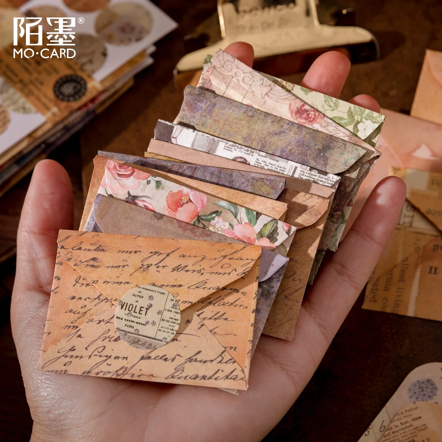 8pcs Vintage Mini envelope set Planner Decorative Hand Account Scrapbooking material Craft Supplies