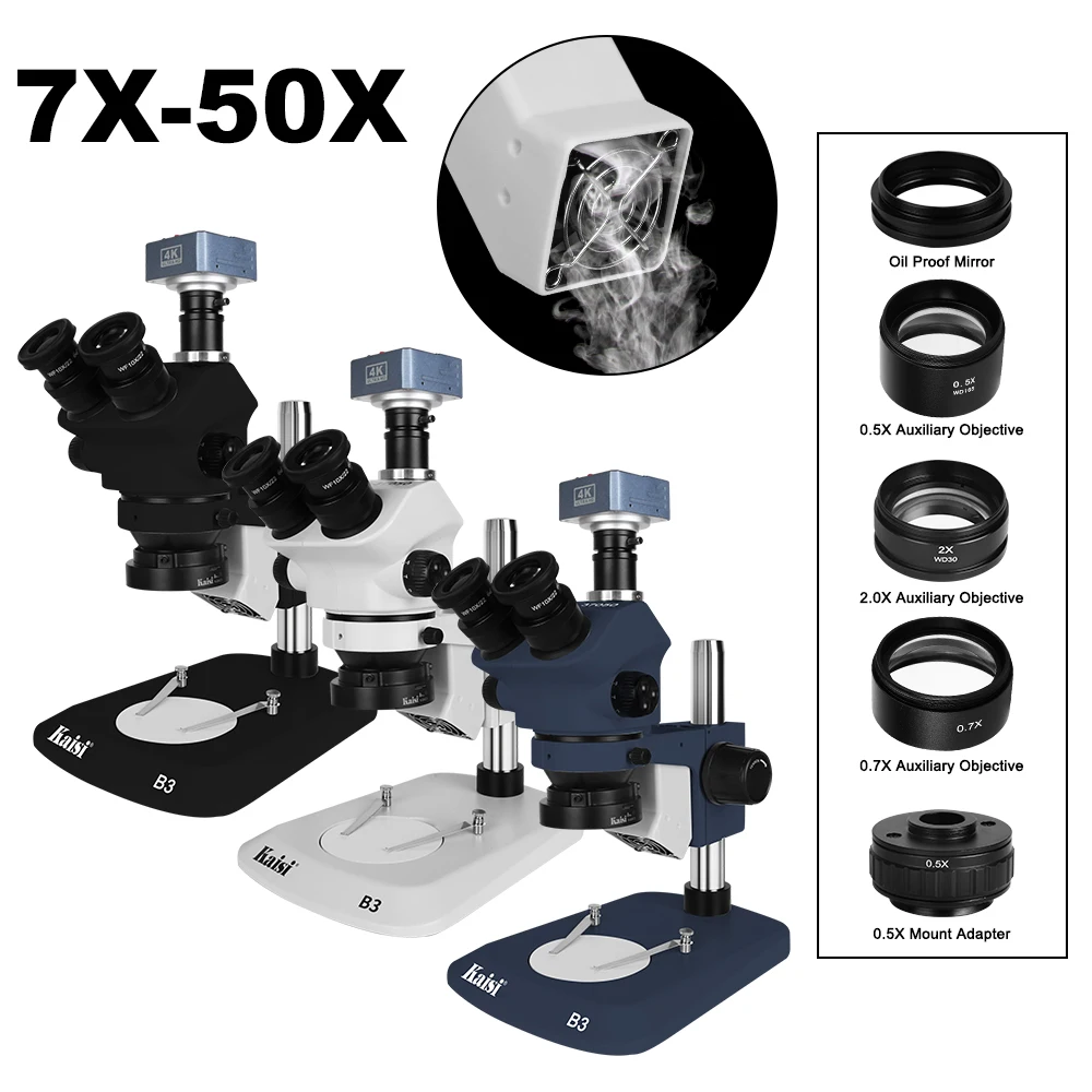 Mikroskop trójokularowy Simul ogniskowy ciągły Zoom mikroskop Stereo 4K 48MP kamera wideo 38MP do lutowania procesora PCB