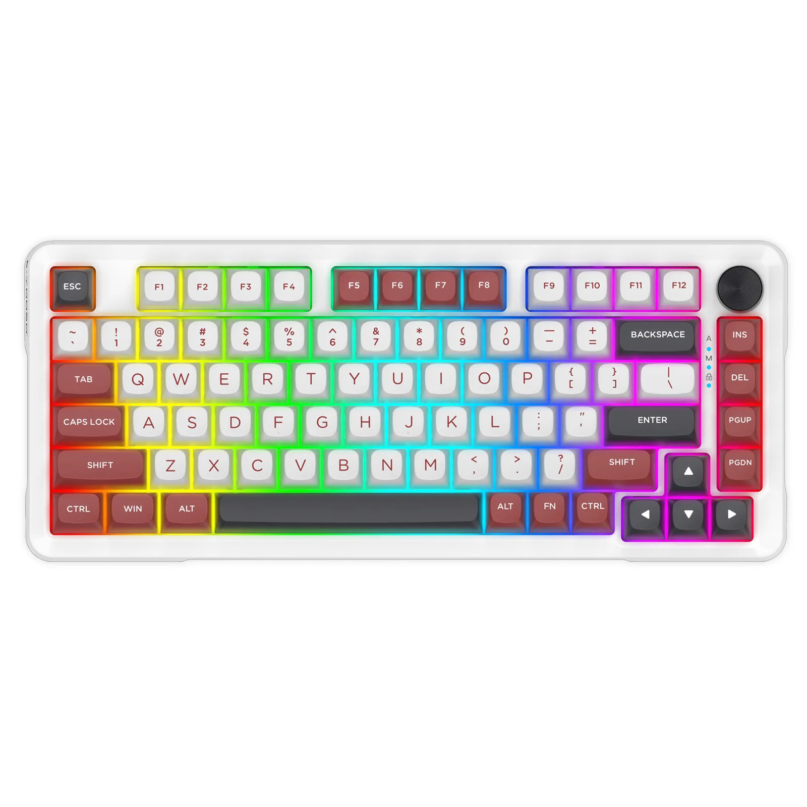 

Проводная механическая игровая клавиатура E-YOOSO с RGB-подсветкой, ручка для регулировки громкости, домашний офис и игровая клавиатура, питание от USB