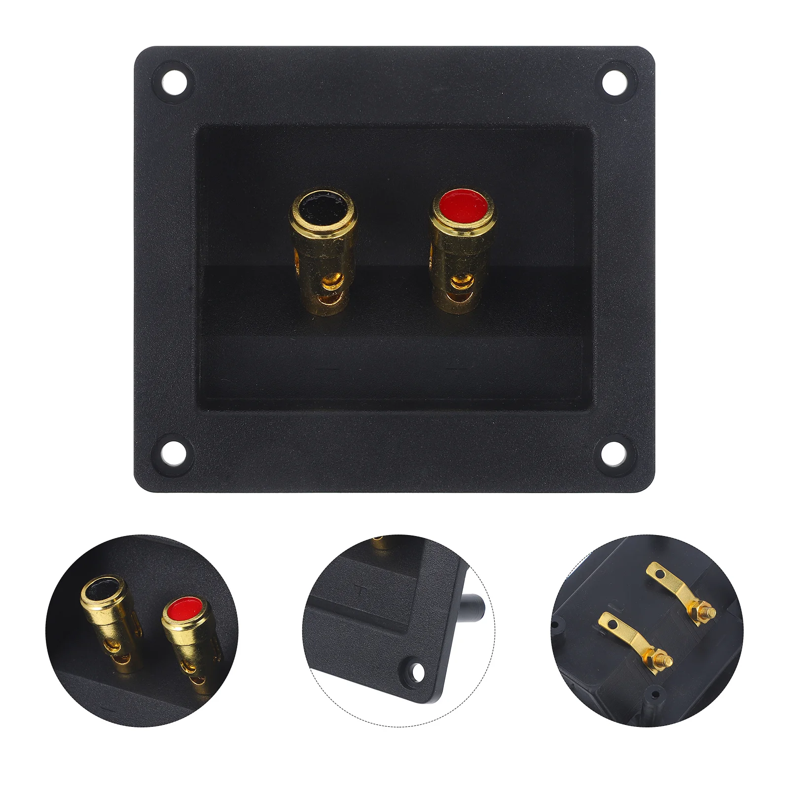 

2 Way Speaker Box Terminal Cup Car Speaker Terminal Plate Connector for Secure Audio Wiring Upgrade Sub Box Terminals