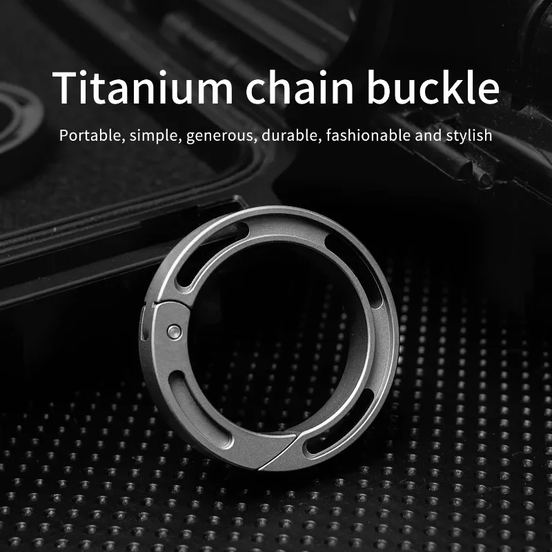 O-type Titanium Alloy Key Chain Simplicity Portable Storage Classification Backpack Hanging Ring Anti-lost Outdoor EDC Tool