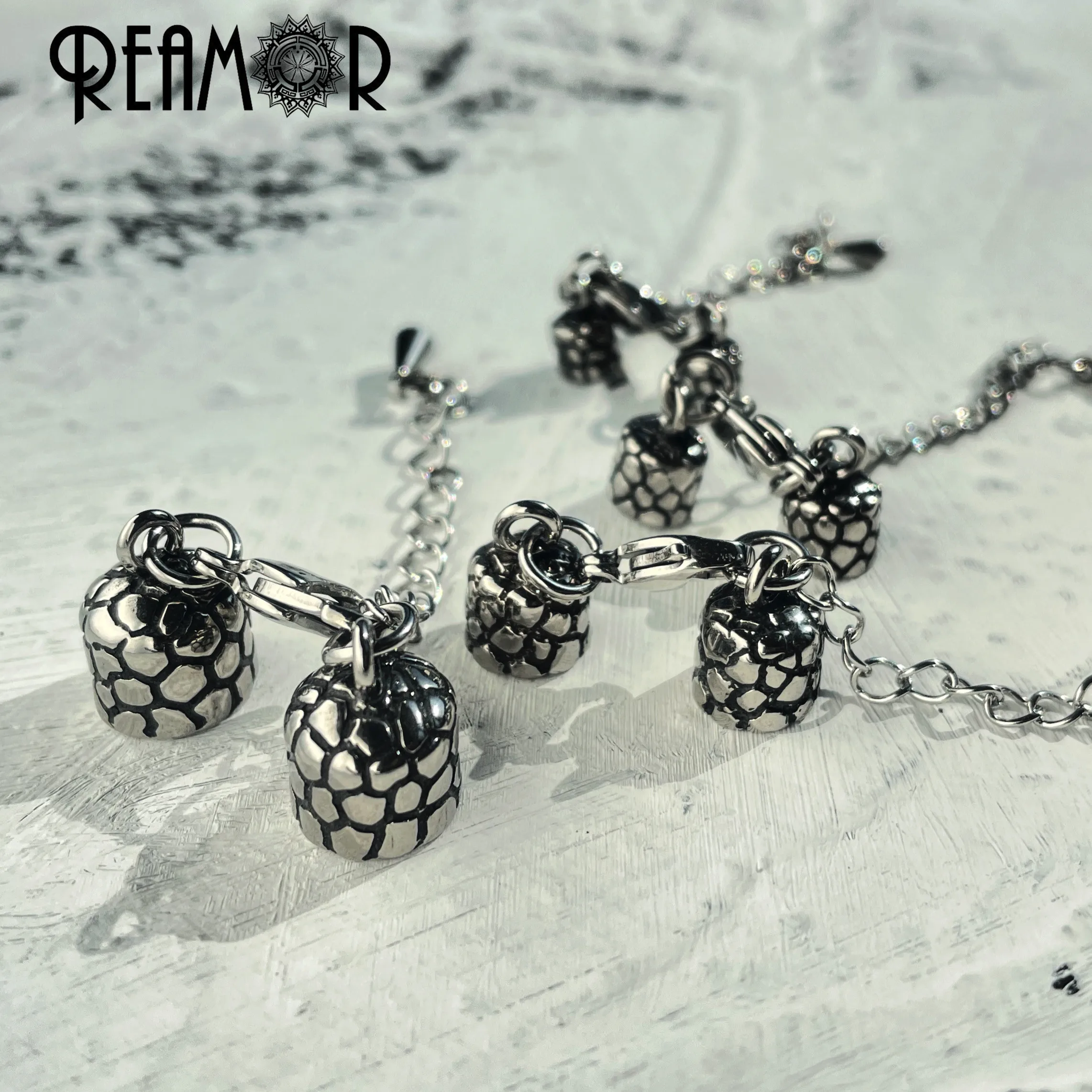 REAMOR 4/5/6/8mm 316l Stainless Steel Clasps Hook Leather Cords End Caps For Jewelry Making Bracelet Necklace DIY Findings