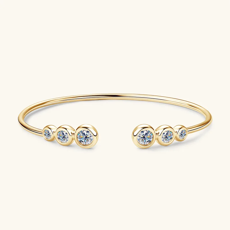 Moissanite Tennis Bracelet 925 Sterling Silver Plated White Gold Bracelet for Women Man Sparkling Party Jewelry