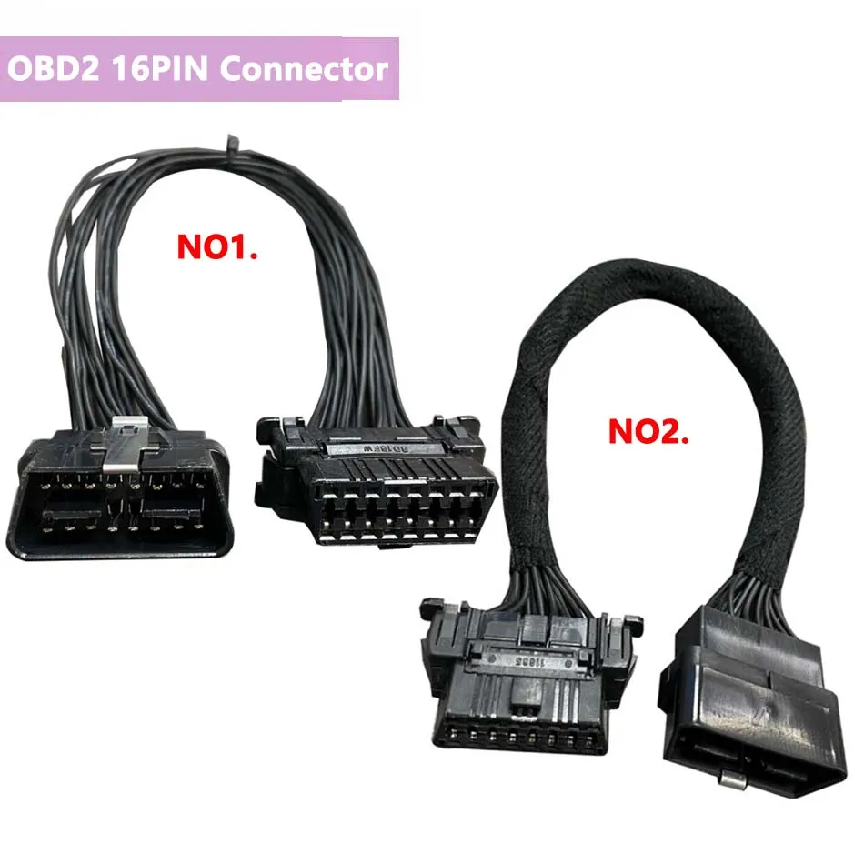 OBD2 16pin Extension Harness Full Line 16Pin Male To Female Plug Car Diagnostic Connector OBDII 16 Needle Extend Adapter Cable