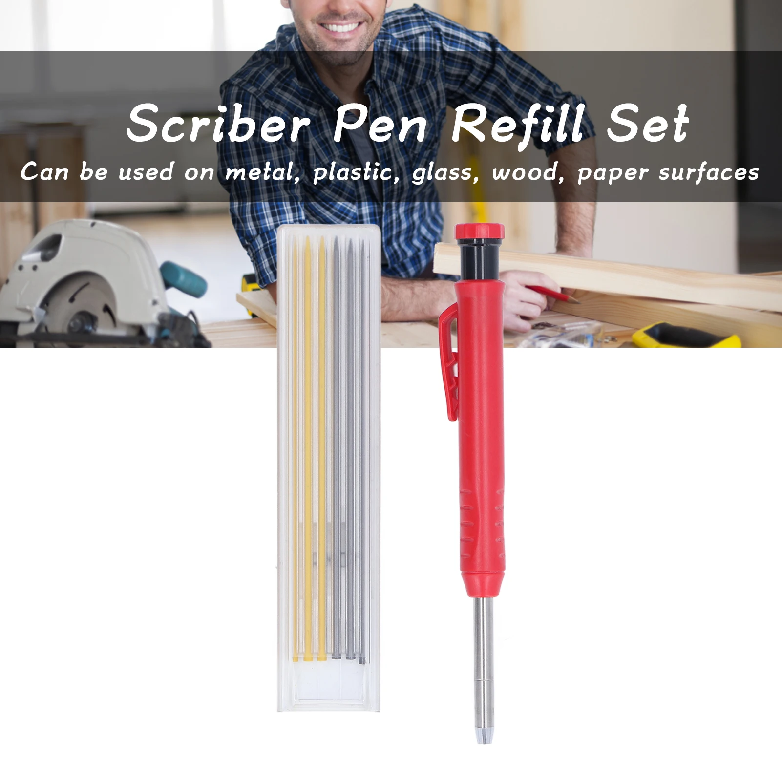 

7 шт., ручка из карбида вольфрама, маркировочная ручка для деревообработки, 2,8 мм, наконечник из карбида вольфрама, многофункциональный инструмент для рисования со стержнем