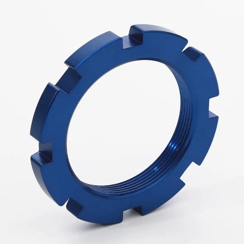

Custom High Precision Cnc Machining Service Blue Aluminum Alloy Multi-Toothed Locking Nut