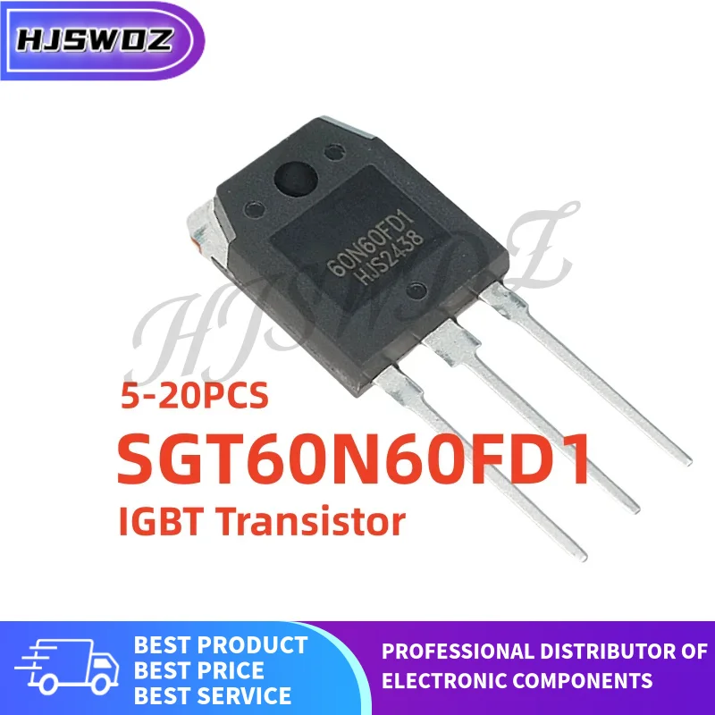 5-20PCS 100% New SGT60N60FD1 60N60FD1 TO-3P IGBT Single Transistor Welding Machine