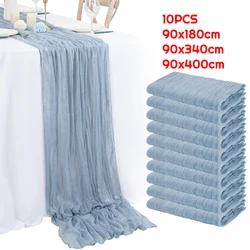 10 pçs terracota semi-transparente gaze corredor de mesa gaze configuração de mesa jantar festa de casamento banquetes de natal arcos decoração do bolo