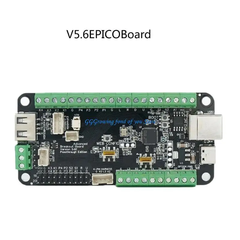 H9EB RP2040 Board met Kabel voor Console V5.6E USB Passthrough Fighting Board DIY Fight Hitbox Controller