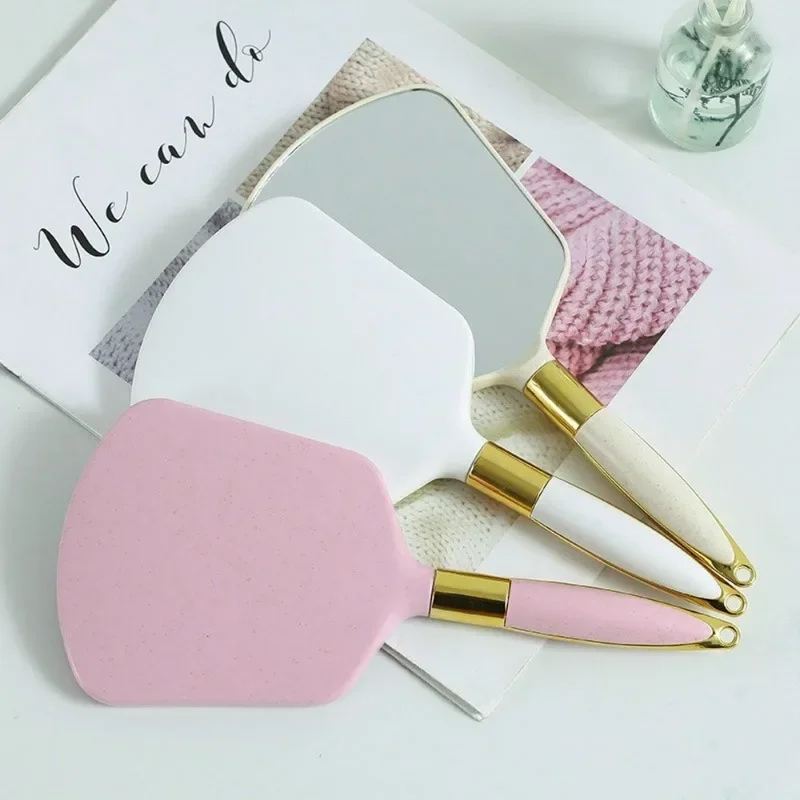 HD Makeup Mirror European-style High-quality Handheld High-end Beauty Portable Retro Pattern Vanity Mirror Female Skin Care Tool