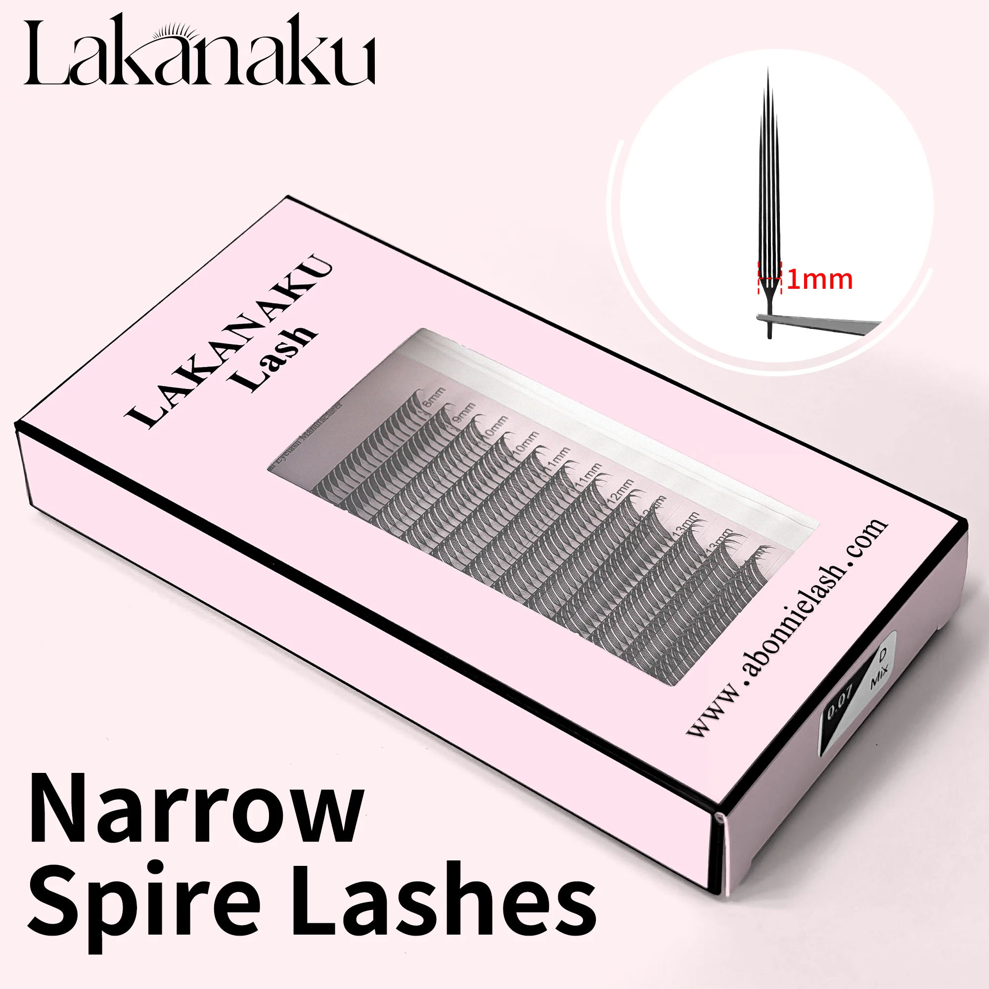 LAKANAKU Fibras Tecnologicas Pestañas Fio U Pre-made W Eyelash Extensions Volume Cilios YY