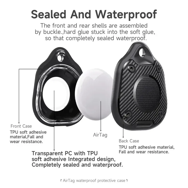 Waterproof  Holder Protective Case Suitable for Apple Location Tracker Airtag Key Pet Three Protection Cover