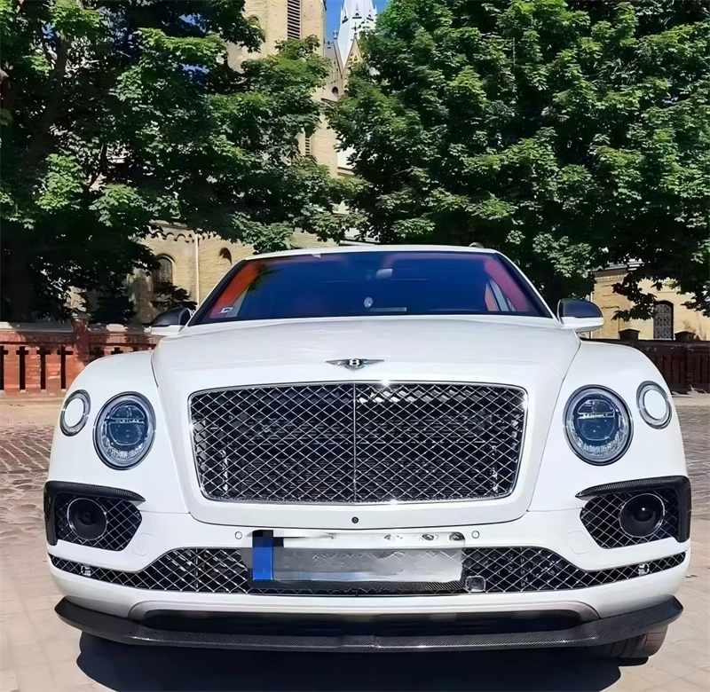 For Bentley Bentayga V8 Carbon Fiber Bumper Front Lip Rear Diffuser Tail Wing Wind knife Rearview Mirror Shell Spoiler Body Kit