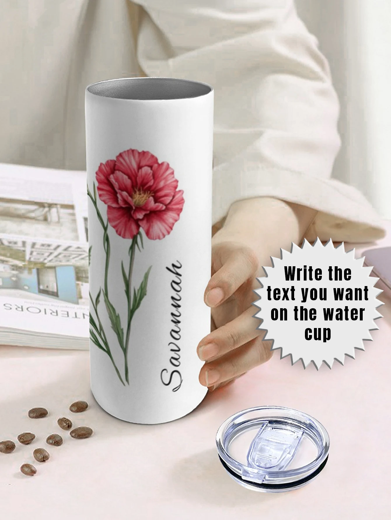 Custom 20oz Skinny Tumbler with Straw Using Photo  Name Custom Tumbler Personalized Cup Custom  Tumbler Travel Mug