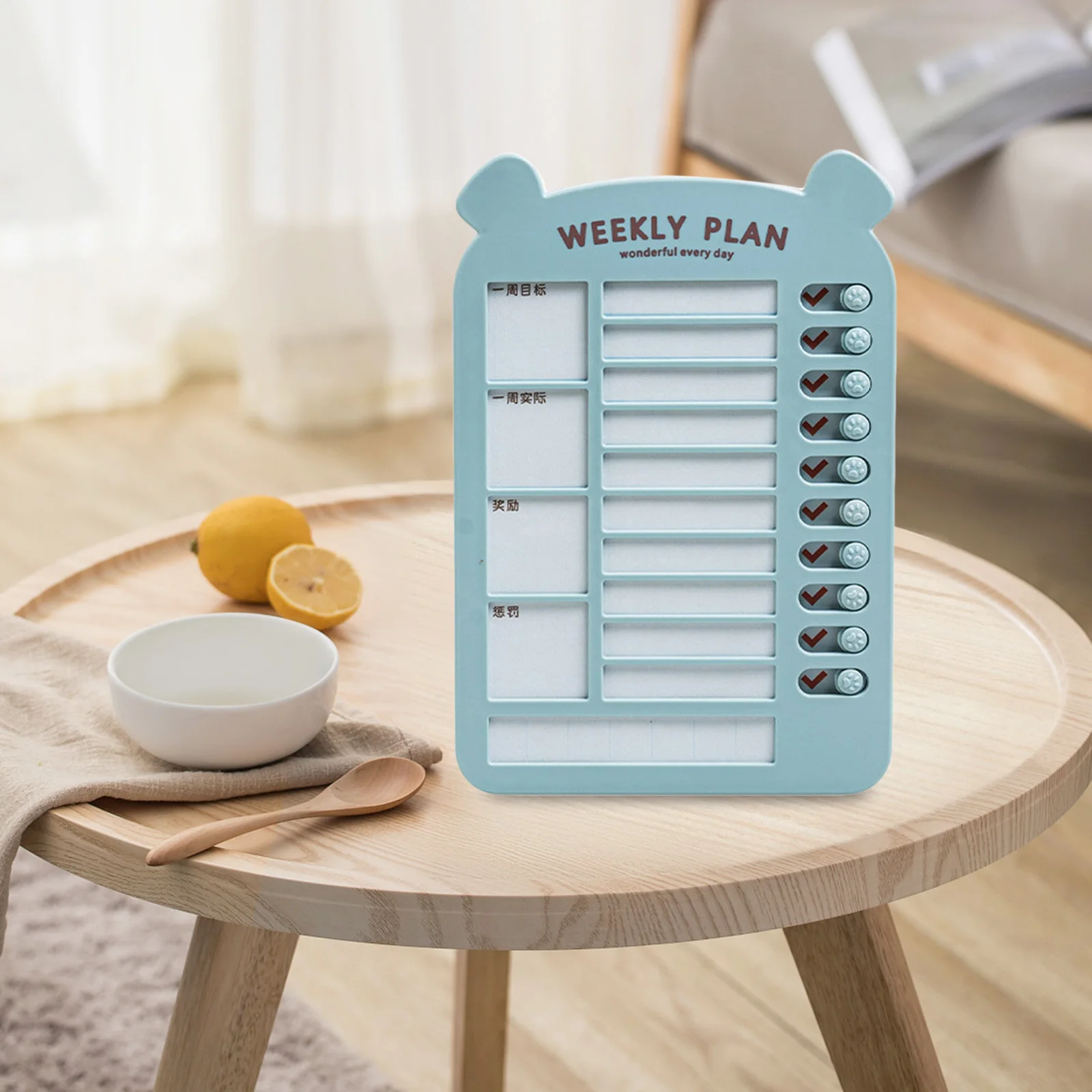 Detachable List Board Daily Task Planning Board with Blank Card Paper Planner Board Chart Memo for RV Home Office