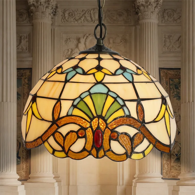 Tiffany Baroque European retro chandelier living room hallway  hallway  cozy Creative light home deco lamp