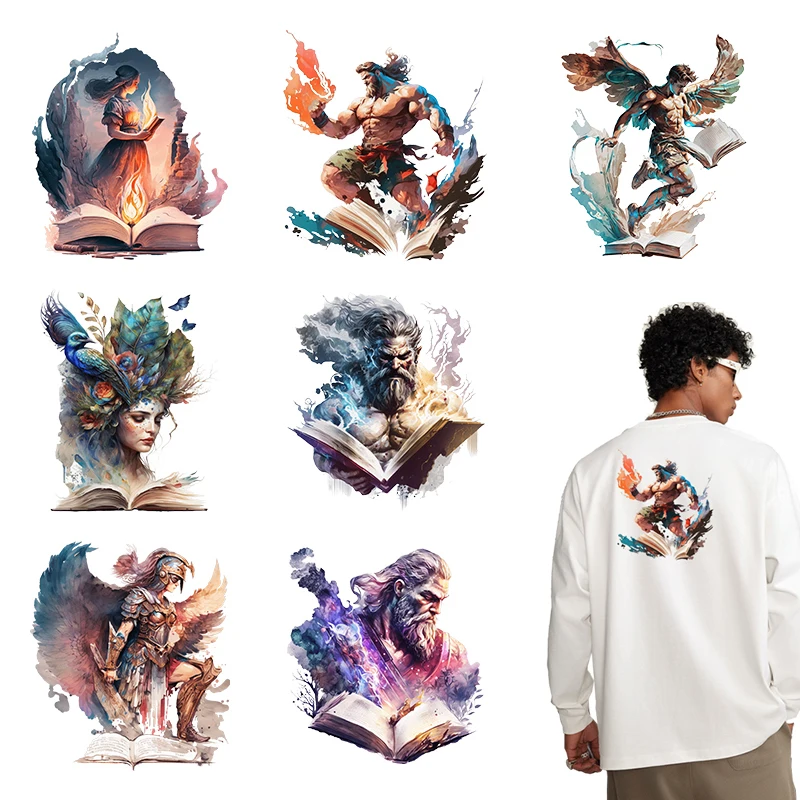 Heat transfer printing stickers creative trends cartoon stickers Adult clothing T-shirts hoodies washable DIY iron stickers