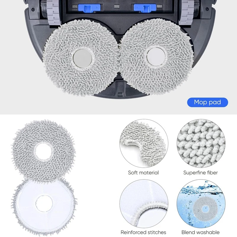 For ECOVACS DEEBOT T30S Robot Vacuum Cleaner Main Side Brush Hepa Filter Mop Cloth Dust Bags Replacement Parts