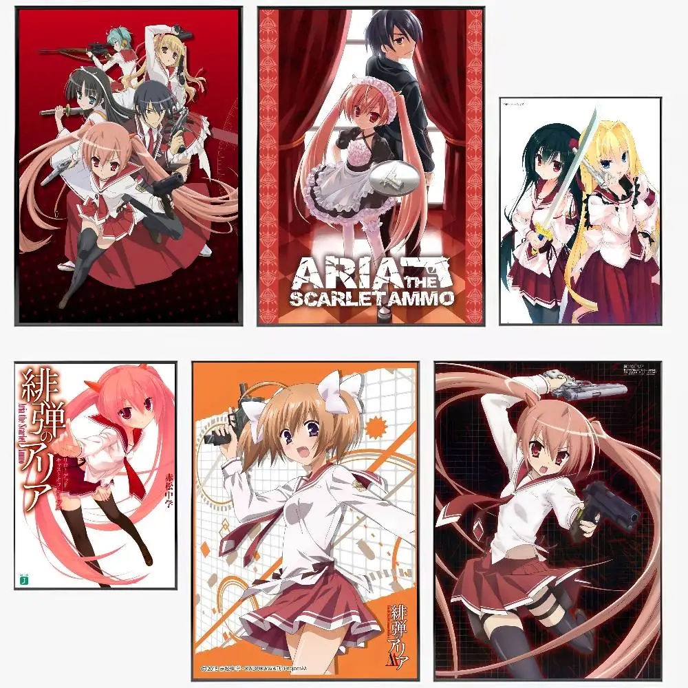 

Anime Aria the Scarlet Ammo cool Girl Poster Waterproof HD Art Wall Decal Self-Adhesive Print. Aesthetic Home Room Decor for Liv