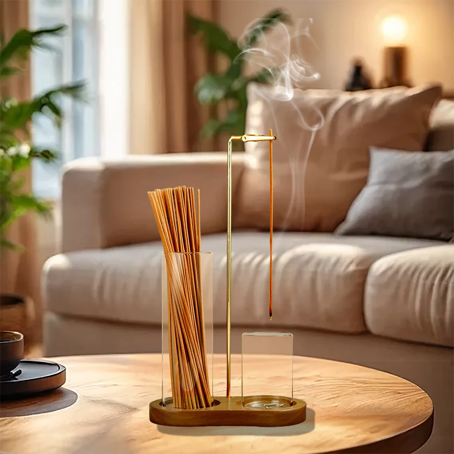 Two-in-One Aromatherapy Holder for meditation and yoga - Smoke-Free Burning Incense Sticks