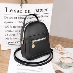 Brevite Backpacks for Women Korean Japanese Mini Zipper Pink Woman Girl School Backpack Casual Ladies Leather Small Shoulder Bag