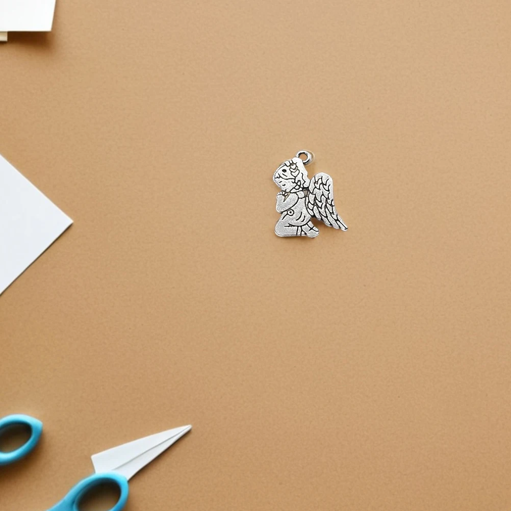 

40 Pcs Handmade Necklace Pendant Alloy Wings Decor Charm Pendants Accessories Angel Decoration Charms for Jewelry