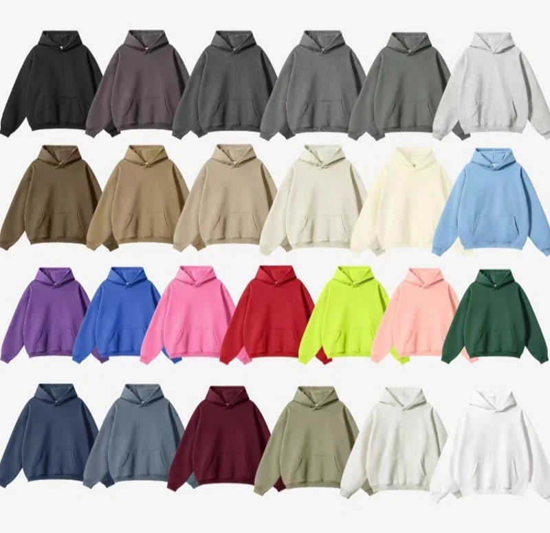 

Большой размер Fried Street, европейский и американский повседневный однотонный флисовый свитер, свободная толстовка с капюшоном, мужская и женская куртка, топ