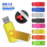 Metal USB Stick 4GB 8GB 16gb 32gb 64gb 128gb Multiple colors Memory sticks 256GB USB 2.0 Flash drive pendrive Photography Gifts