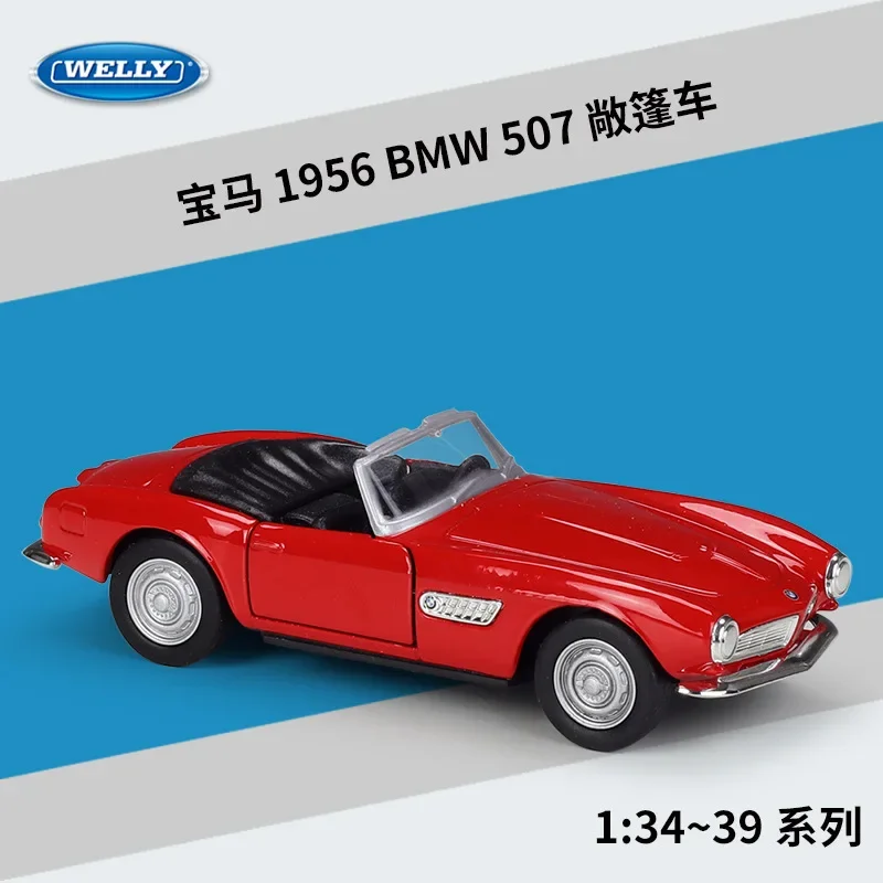 

WELLY 1:36 1956 BMW 507 Convertible High Simulation Diecast Car Metal Alloy Model Car Children's toys collection gifts