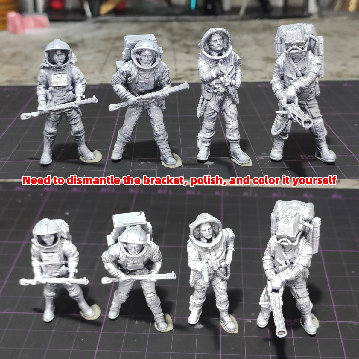 1/35 1/48 1/72 Maßstab Modellbausatz 3D Harz Miniatur-Soldatenfiguren Diorama Unbemalt Sci-Fi Menschliche Schwere Infanterie-Truppe DIY – Detail 2