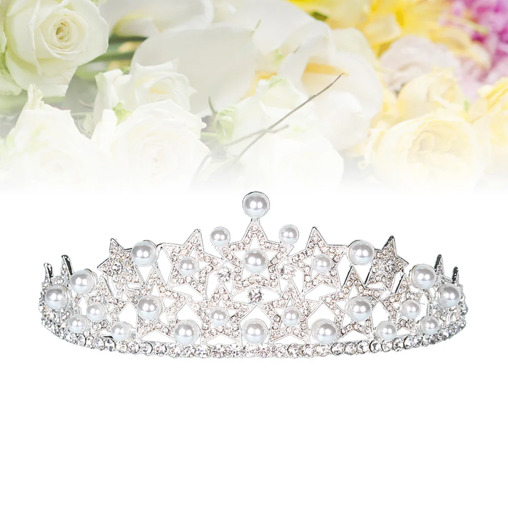 

Crown Jewelry Elegant Tiaras Vintage Apparel Wedding Accessories Pentagram Silver