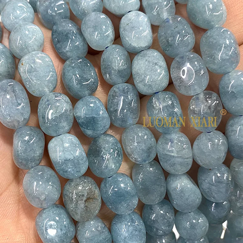 8x12MM Irregular Dark Blue Topazs Color Quarzt Natural Stone Loose Spacer Beads for Jewelry Making Diy Bracelet Accessories 15‘’