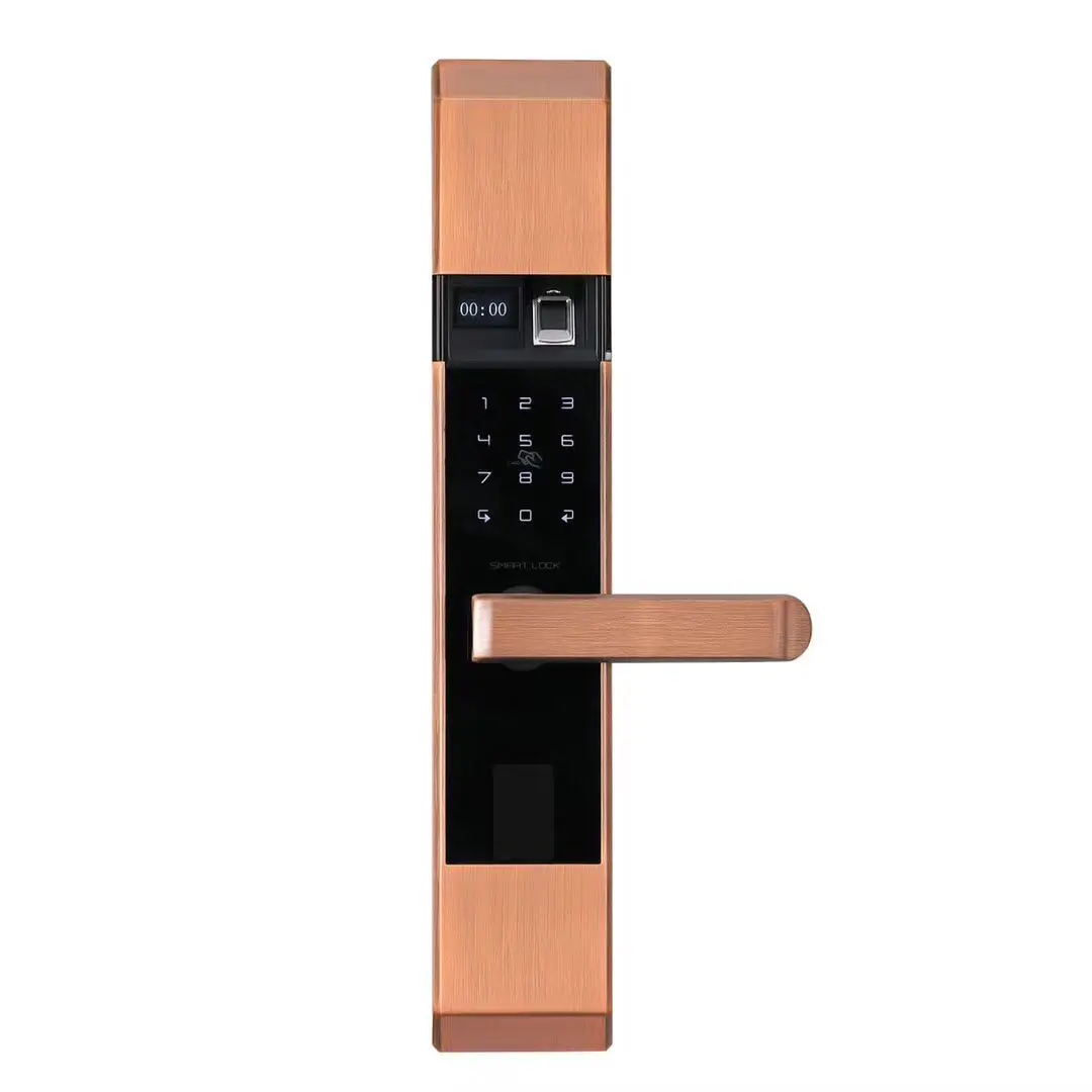 High Safety Handle Digital Password Electronic Smart Fingerprint Door Lock For Home