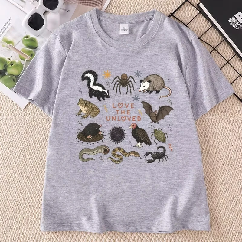 Nature Lover Tees Love The Unloved T-Shirt Weird Animal Tee Entomology Biology Teacher T Shirt Casual Fashion Clothing Unisex