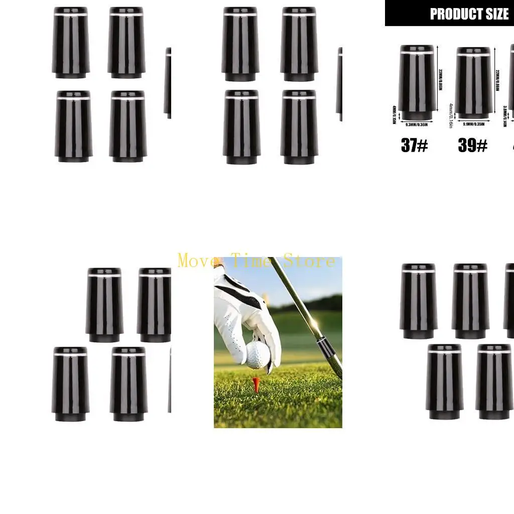 

92ME 5Pcs Collared Plastic Ferrules for Golfs Iron with Rings, Golfs Iron Ferrules, Golfs Tapered Ferrule for Parallel Shaft