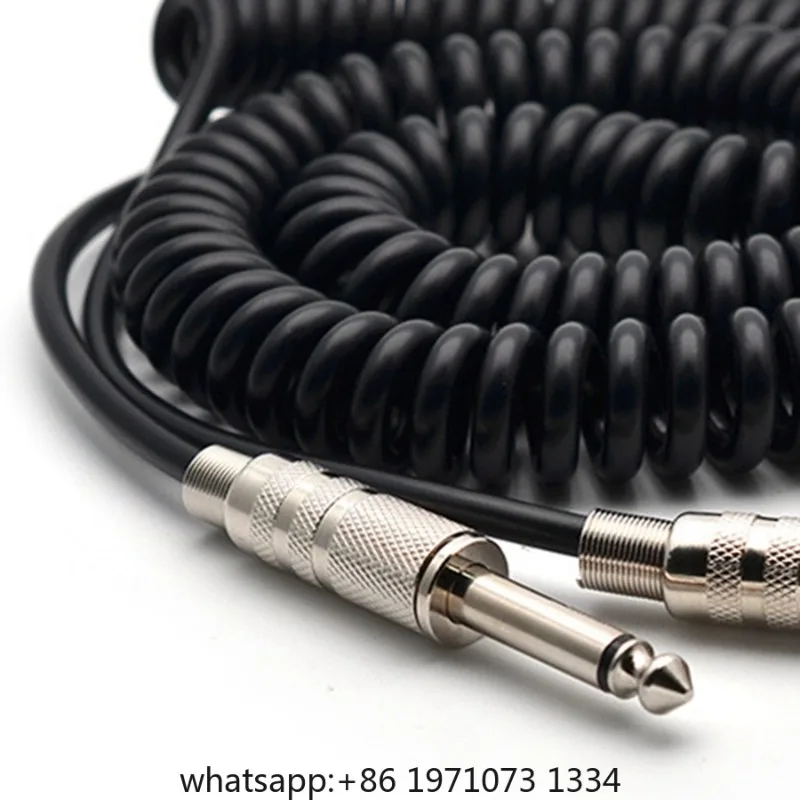 Guitar Spring Cable 6.35/6.5 Guitar Bass Audio Cable Shield Wire 5M For Connecting the Sound of the Electric Guitar view 6