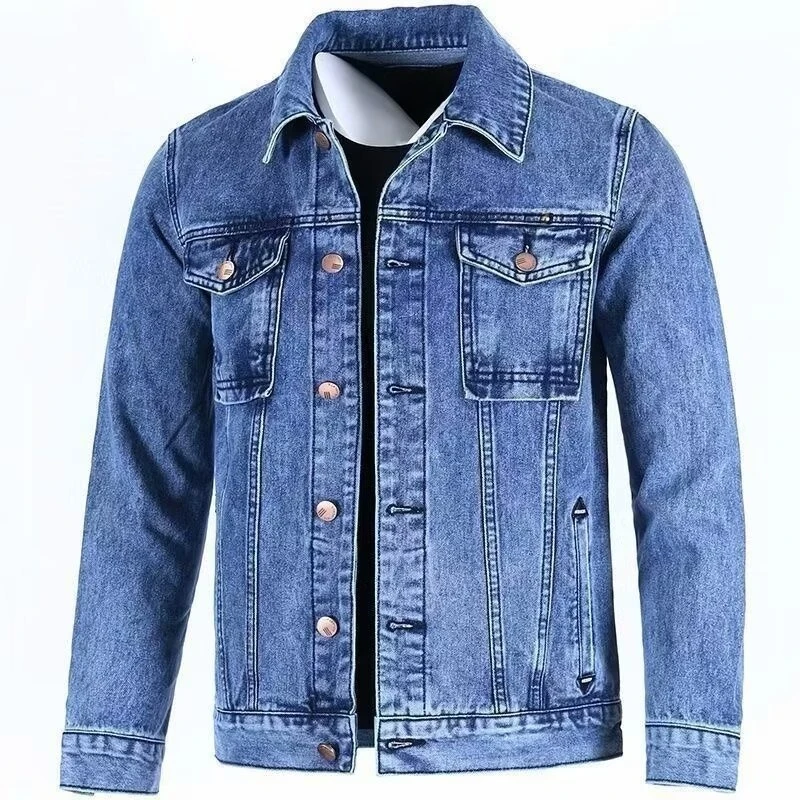 

Casual Denim Jacket for Men, Cool Hong Kong Style Premium Sense Plus Size, Trendy Handsome Spring Fashion Stylish Outerwear Top